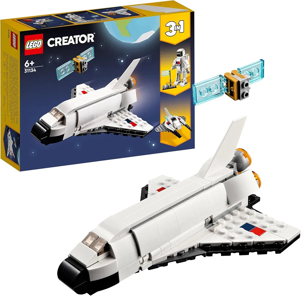 Lego Creator Space Shuttle 31134 Building Toy Set with Astronaut and Spaceship Models for Kids Aged 6+