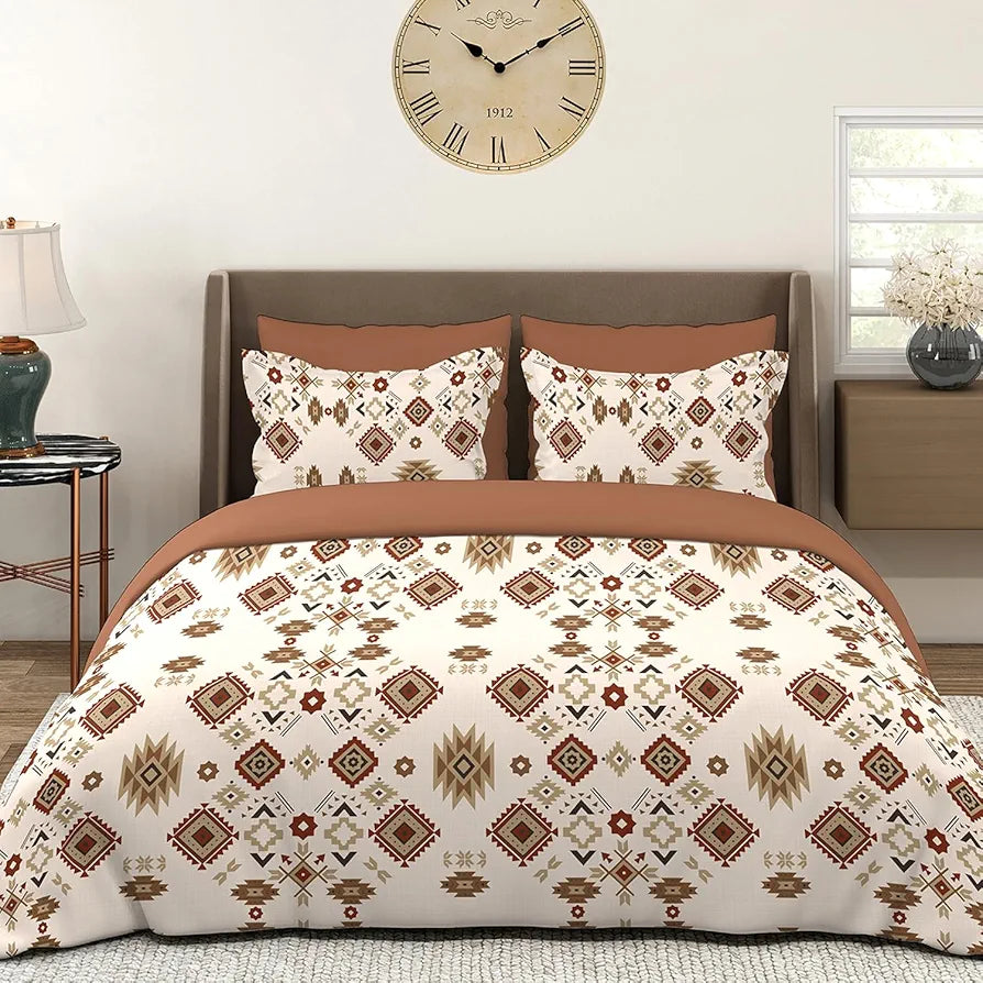 Layers Firenze Cotton Bedsheet Set for All Seasons Lightweight 140 TC Queen Size Dark Blue 1 Color