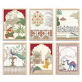 Kotart Pichwai Art Painting Framed Wall Painting Traditional Indian Wall Art Madhubani Paintings set of 6 B