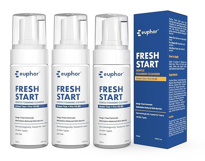 Euphor Teens Gentle Foaming Face wash - 120 ml (Pack of 3)