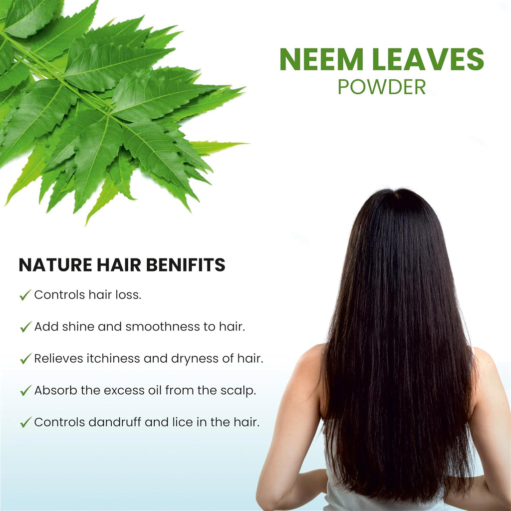 Healthy Apple Pure Neem Leaves Powder (100g) - 100% Natural Ayurvedic Herbal Supplement for Acne Control, Glowing Skin, Anti-Dandruff Hair Masks & Scalp Nourishment - Multipurpose Face Pack