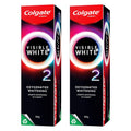Colgate Visible White O2, Teeth Whitening Toothpaste (50g) for noticeably whiter teeth starting in 3 days. Peppermint Sparkle with Active Technology, Enamel Safe Teeth Whitening (Pack of 2)