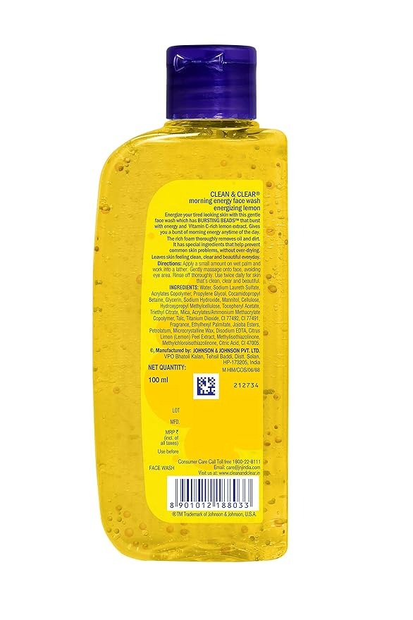 Clean & Clear Morning Energy Lemon Face Wash - 100 ml