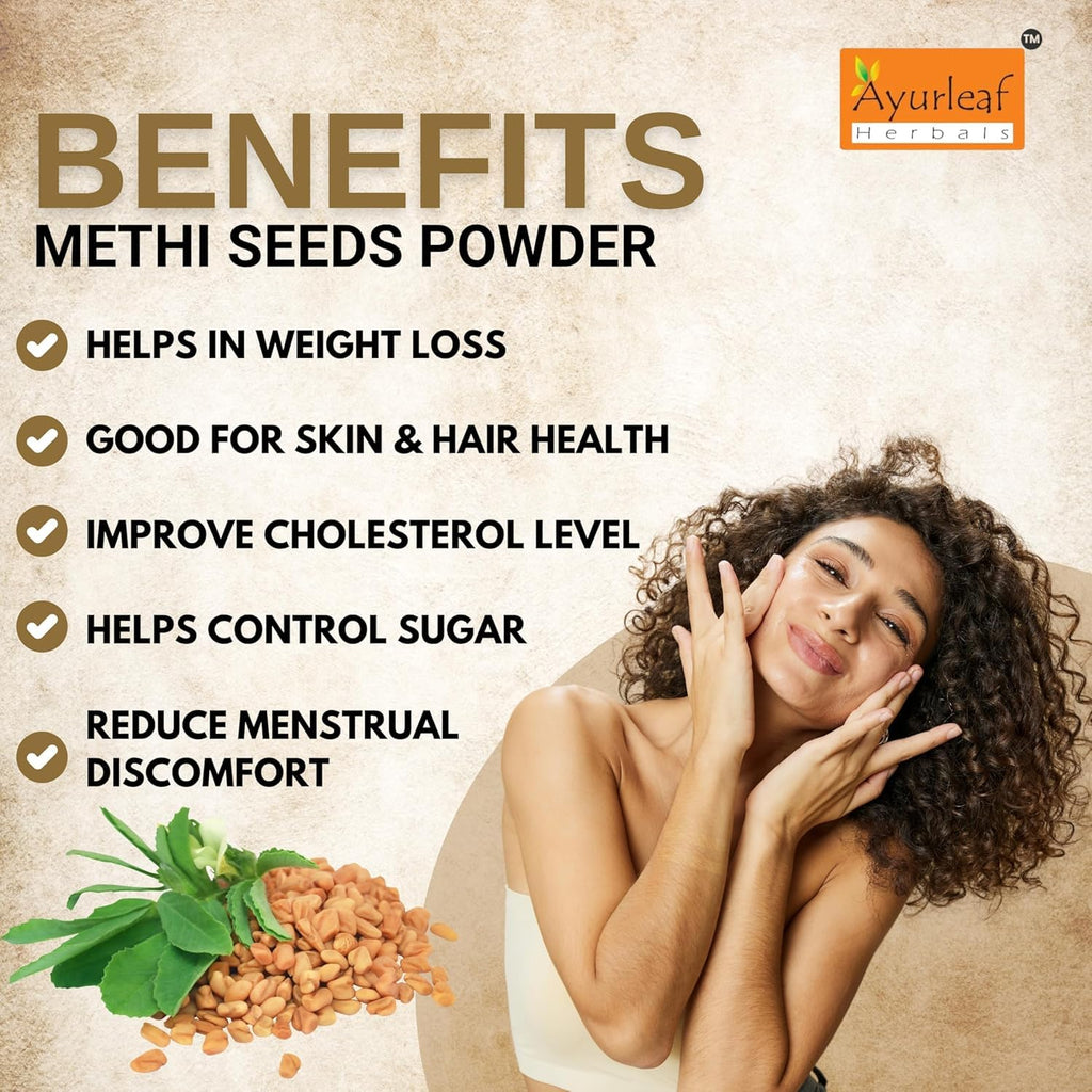 Ayurleaf Methi Powder Fenugreek Powder - 200 Gms