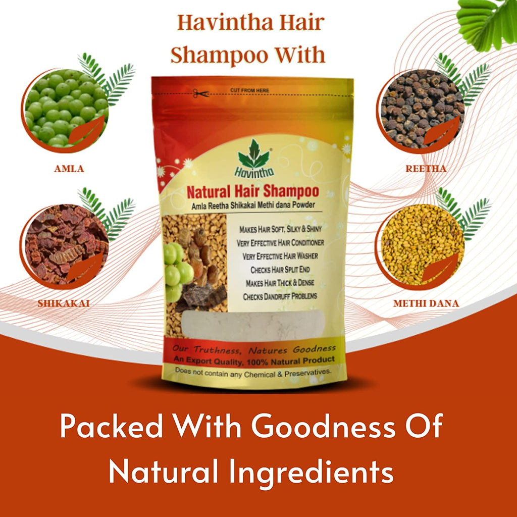 Havintha Natural Hair Shampoo - 3 Types of Shampoo - 227 gm (Combo Pack of 3)