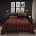 Stoa Paris Vogue Microfibre Comforter for King Size Bed with 4 Pillow Covers Colour Queen’s Chèques