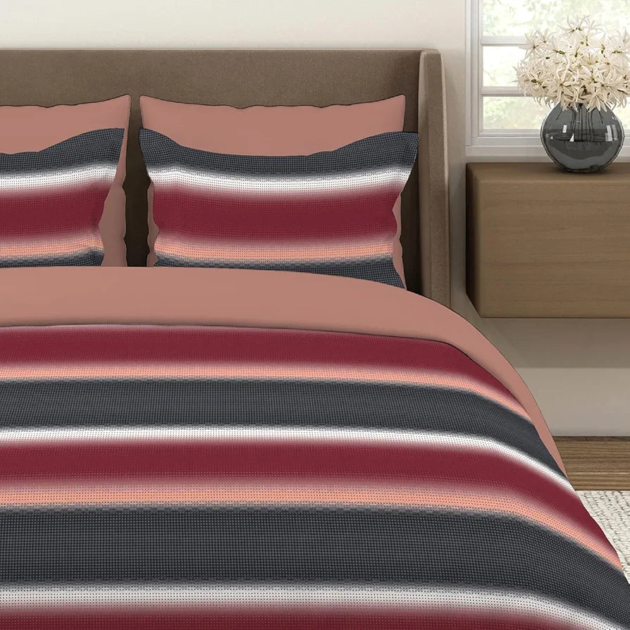 Layers Durathread Bedsheet Set for All Seasons Lightweight 225 CVC King Size Multi