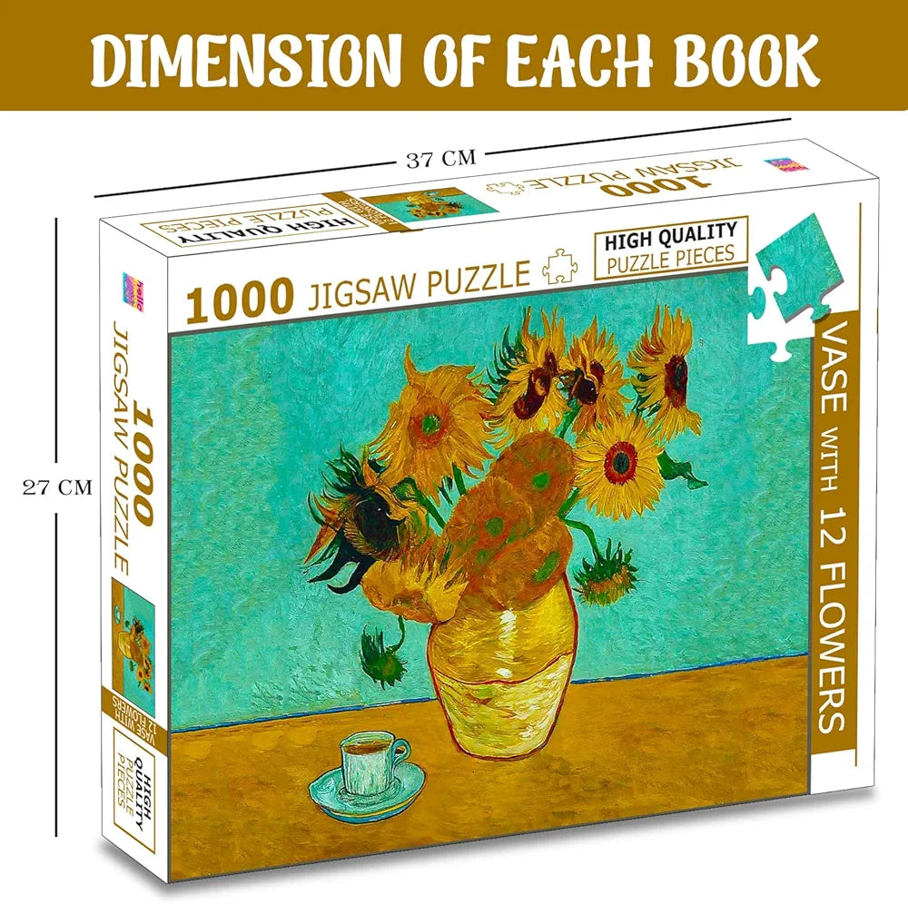 Hello Friend Beautiful Flowers Jigsaw Puzzle for Adults and Kids 1000 Piece Puzzle Floral Brain Game