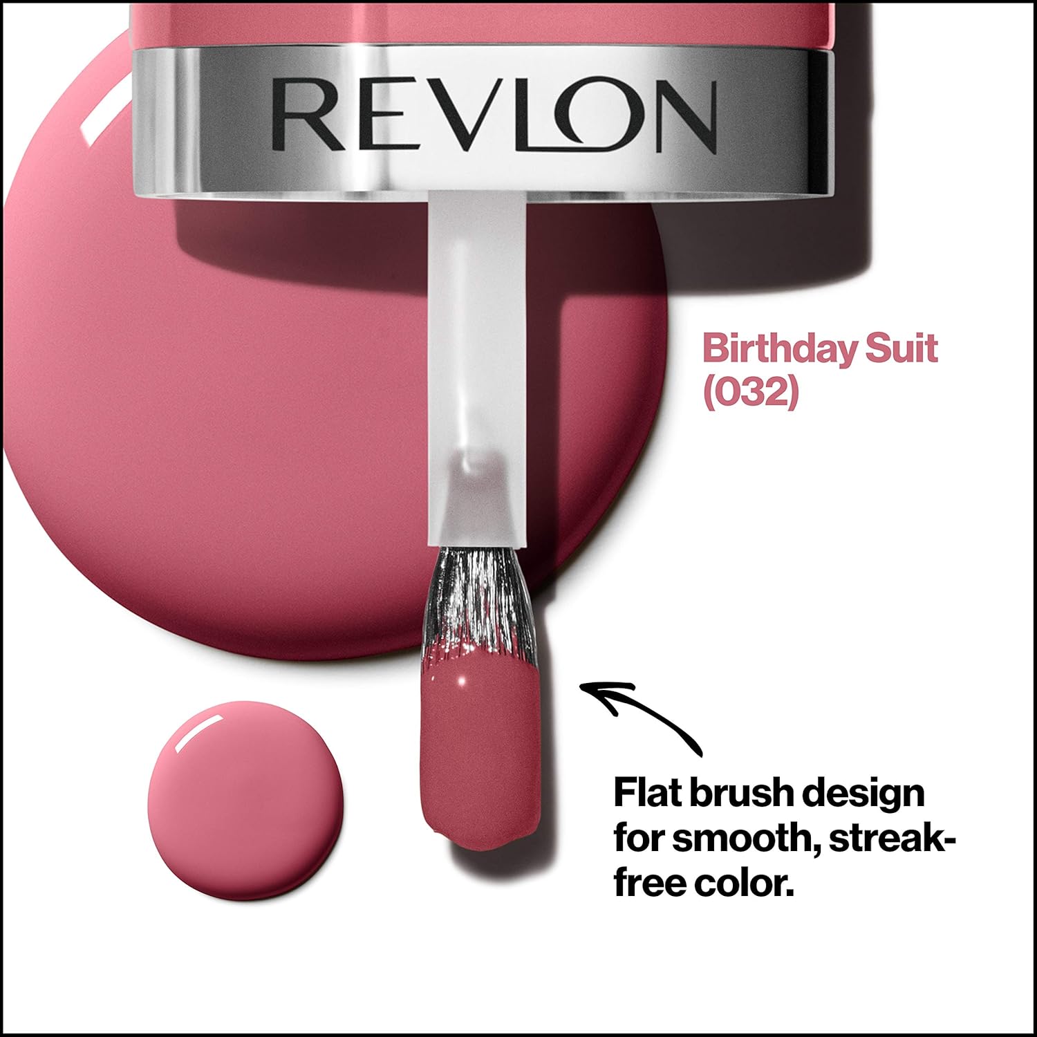REVLON Ultra HD Snap Nail Color, Natural Rich Glossy Polish, 100% Vegan Formula, No Base or Top Coat Needed, 032 Birthday Suit, 0.27 fl oz