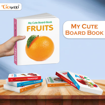 Pocket Board Book Set Of Abc, Numbers, Fruits, Vegetables, Wild Animals, Birds - Kids Educational Board Book, Preschool Learning Books, Preschool Kids Books Children | Books