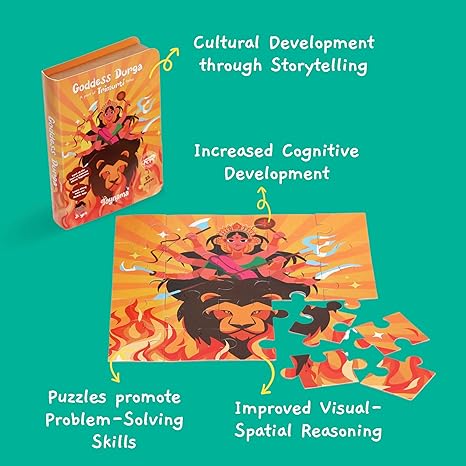 Toynama Educational Toys for Kids Durga 25 Pcs Jigsaw Puzzles Ages 2+ Cultural Interactive