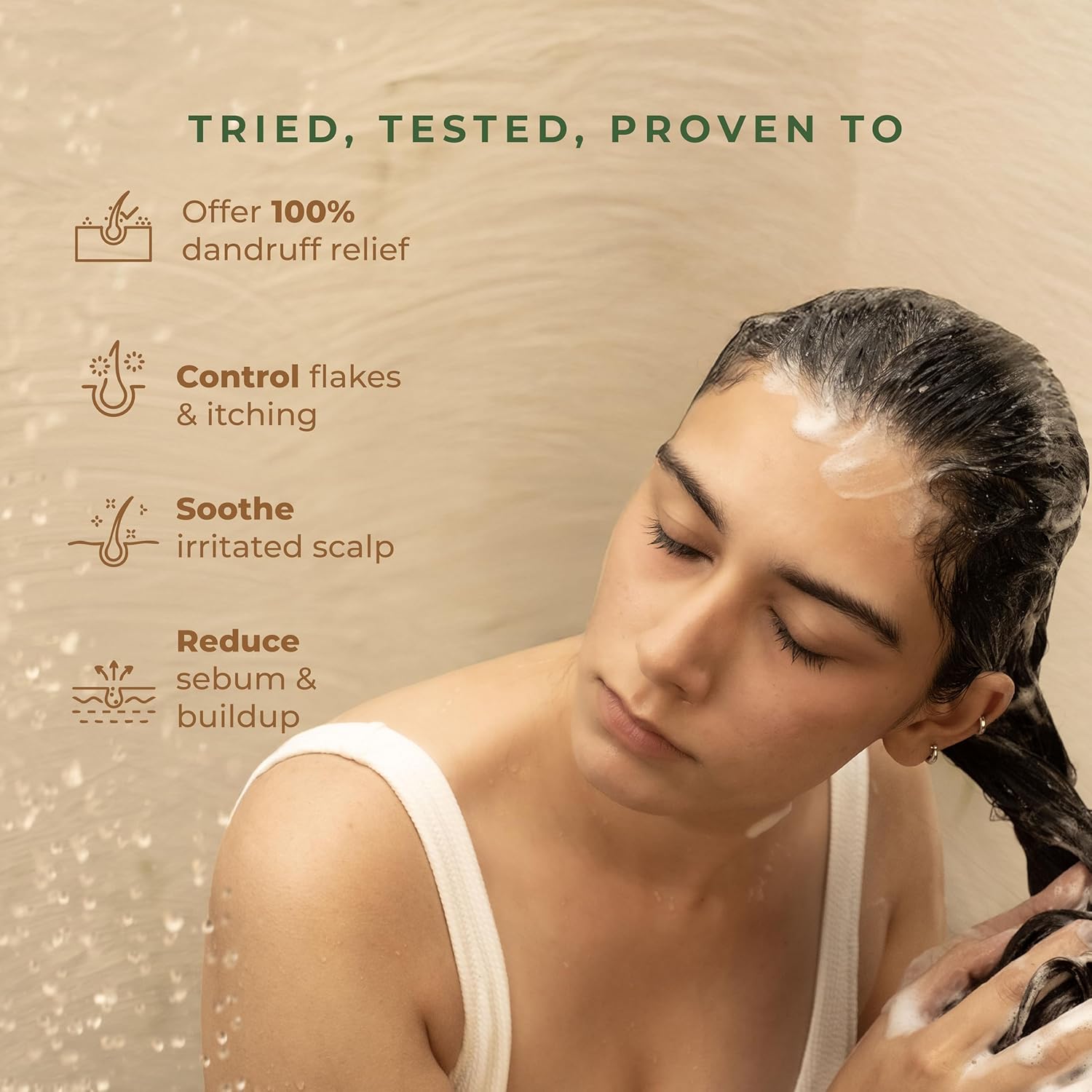Naturali Australian Tea Tree Non-Drying Dandruff Defence Shampoo 370 ml | Removes Dandruff from Source | Soothes Itching, Irritation | Strong & Smooth Hair | For Men & Women | No Sulphate No Paraben