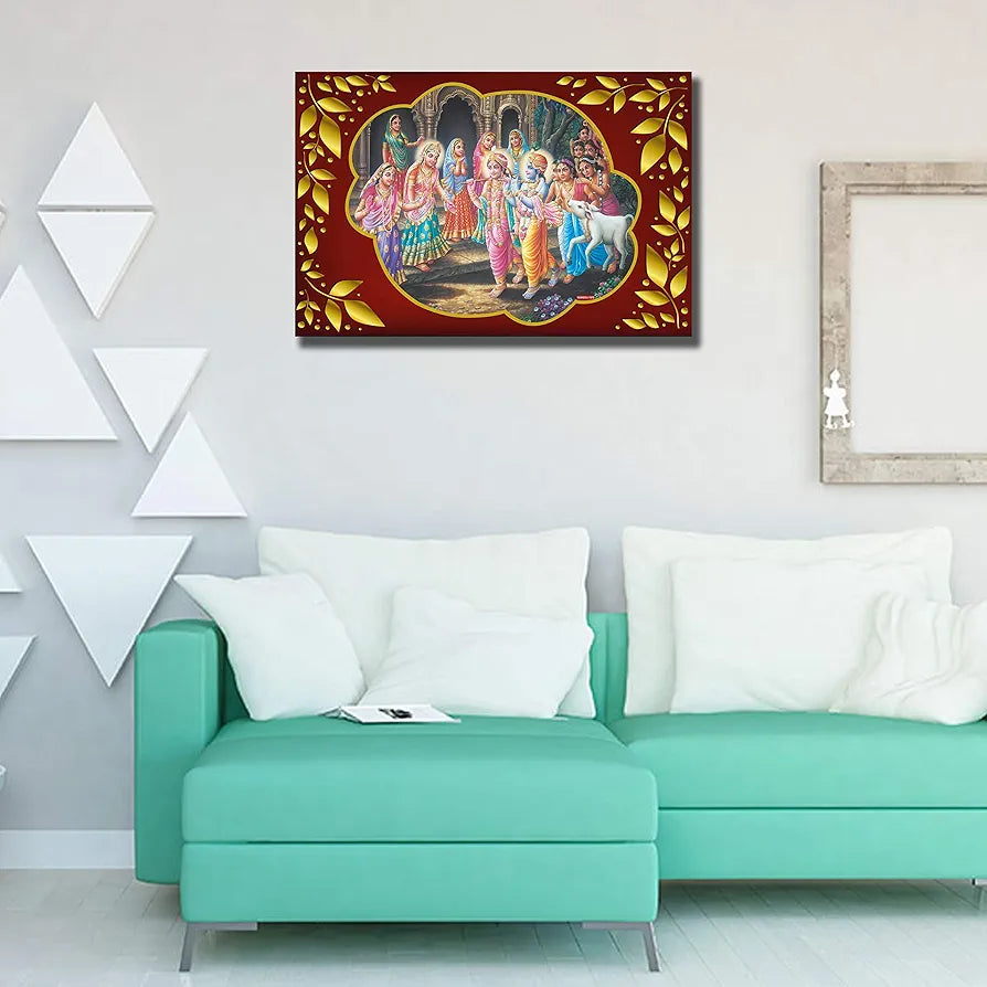 Rangoli MDF Wall Stick Decorative Panel 12x18 Wall Art P-1 Design-30