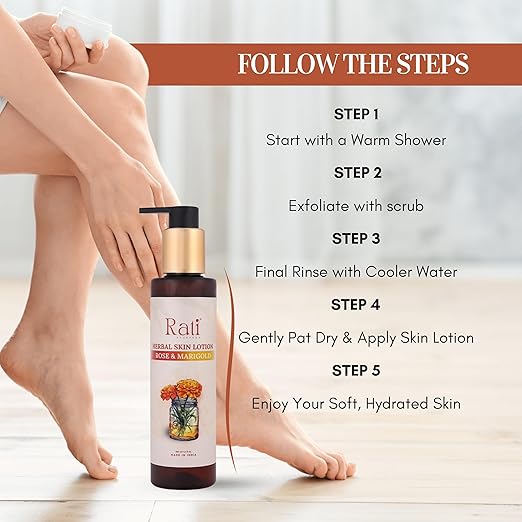 Rati Ayurveda Rose & Marigold Body Lotion - 200 ml