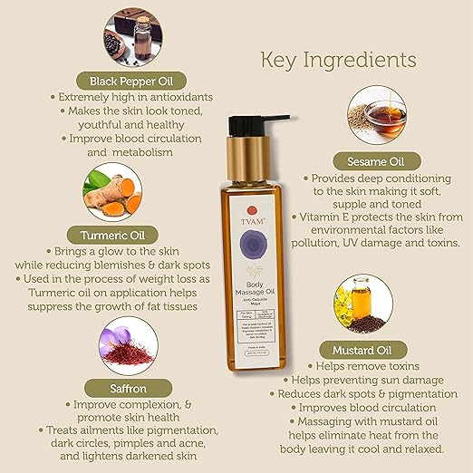 TVAM Anti-Cellulite Maya Body Massage Oil - 200 ml