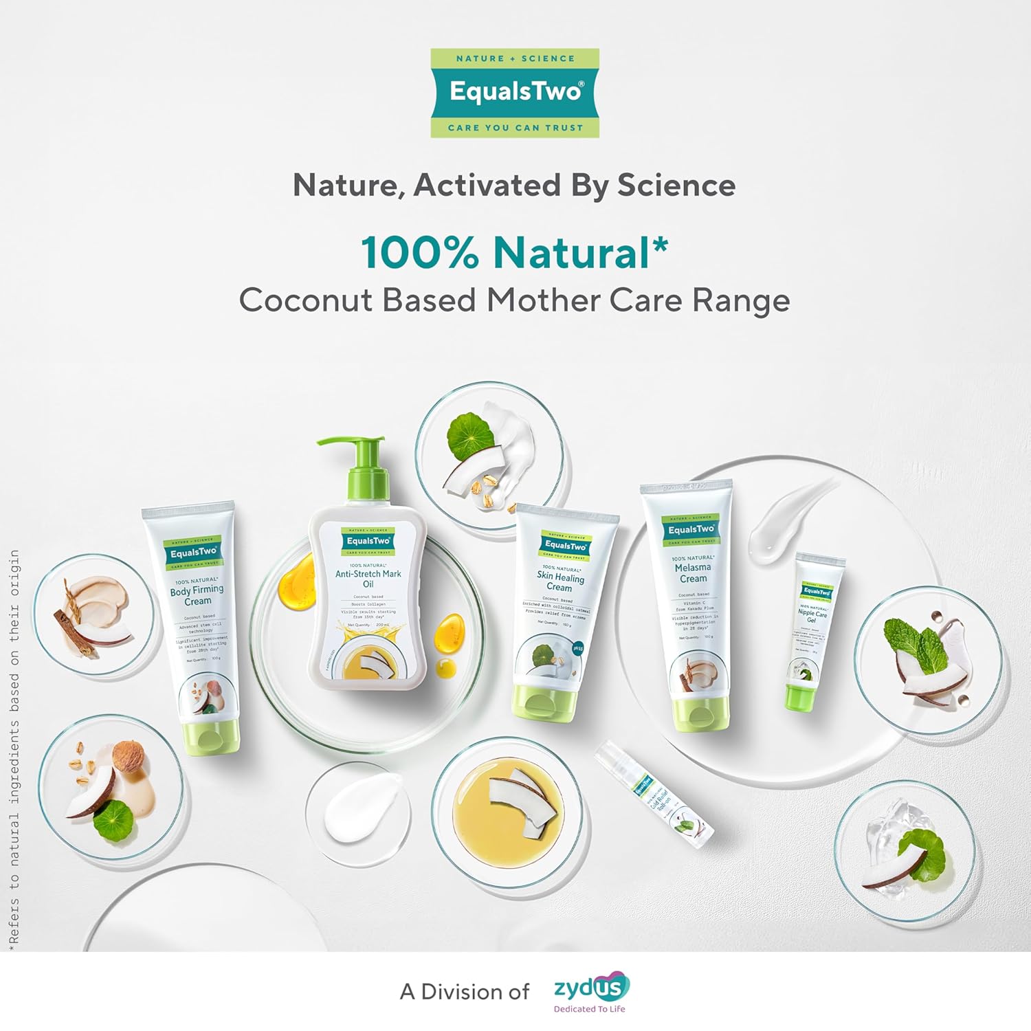 EQUALSTWO by Zydus Nipple Care Gel for Cracked & Sore Nipples, 25gm, 100% Natural Soothing Nipple Gel Cream for Breastfeeding & New Mom, Hypoallergenic, Dermatologically Tested, Pack 1