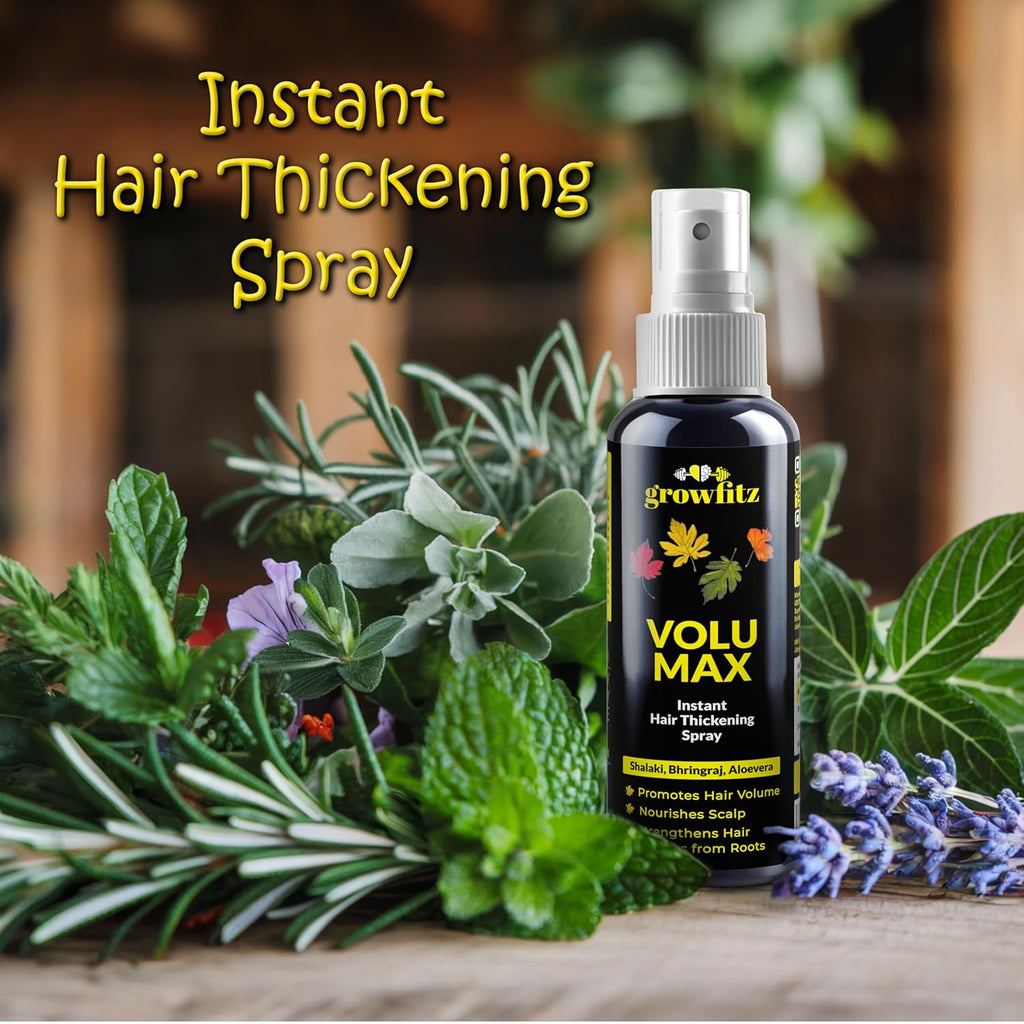 Growfitz Ayurvedic Hair Serum Spray 100 ml | Hair Protection Spray for Women & Men | 4% Anagain, 2% Baicapil, Biotin & Rice water | Shine, Smoothness & Hair Fall Protection (Pack of 1)