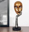 Zart Presents New Lady Face Golden Showpiece
