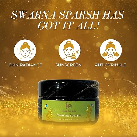 Jungle Elements Swarna Sparsh 24K Gold Radiance Gel - 25 gms Each (Pack of 2)