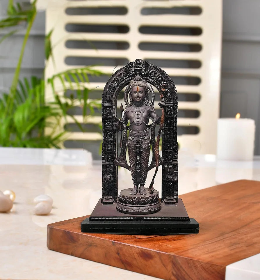 CraftVatika Ram Lalla Idol Ayodhya MDF Murti Statue Set of 2 Ayodhya Ram Lalla Wooden Murti