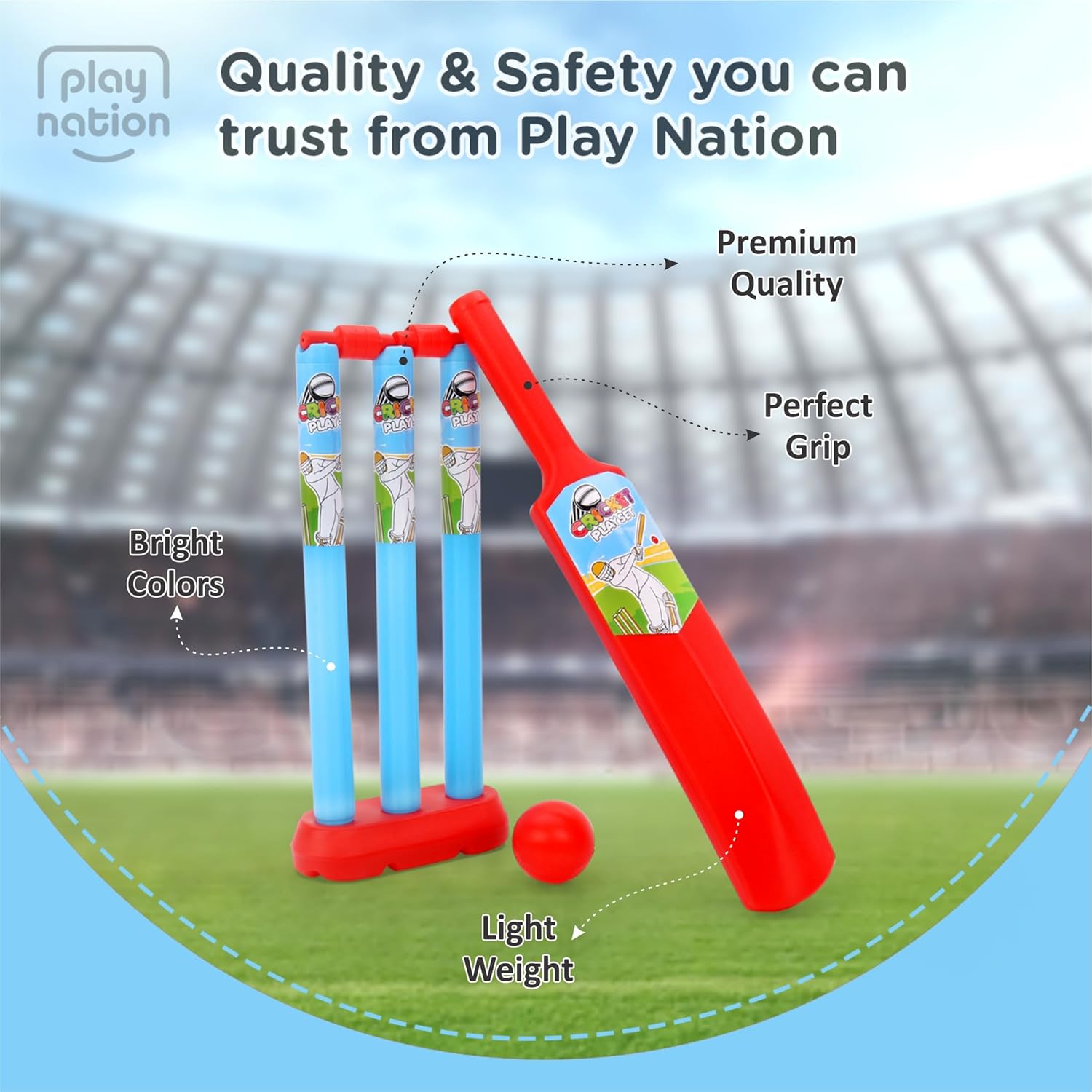 Play Nation Premium Junior Small Cricket Set