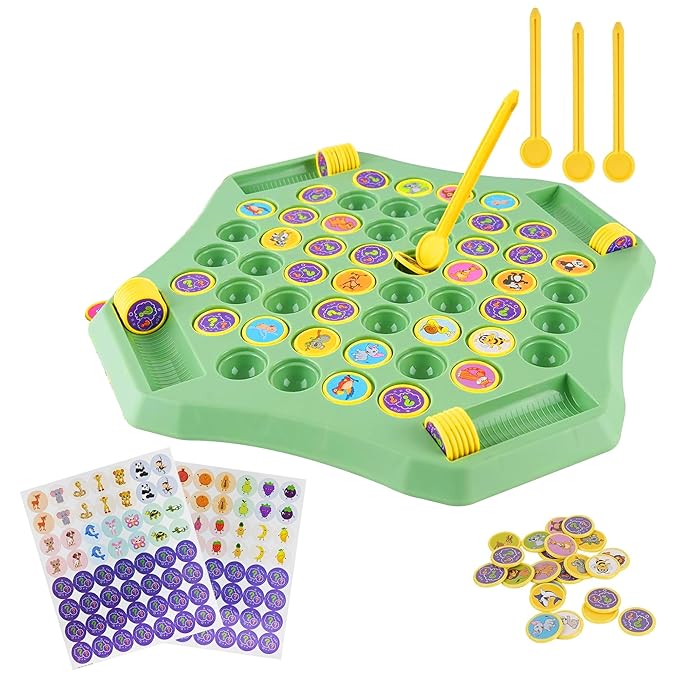 Kidology Animal Memory Flip Chess Game Montessori Matching Board 50+ Pcs