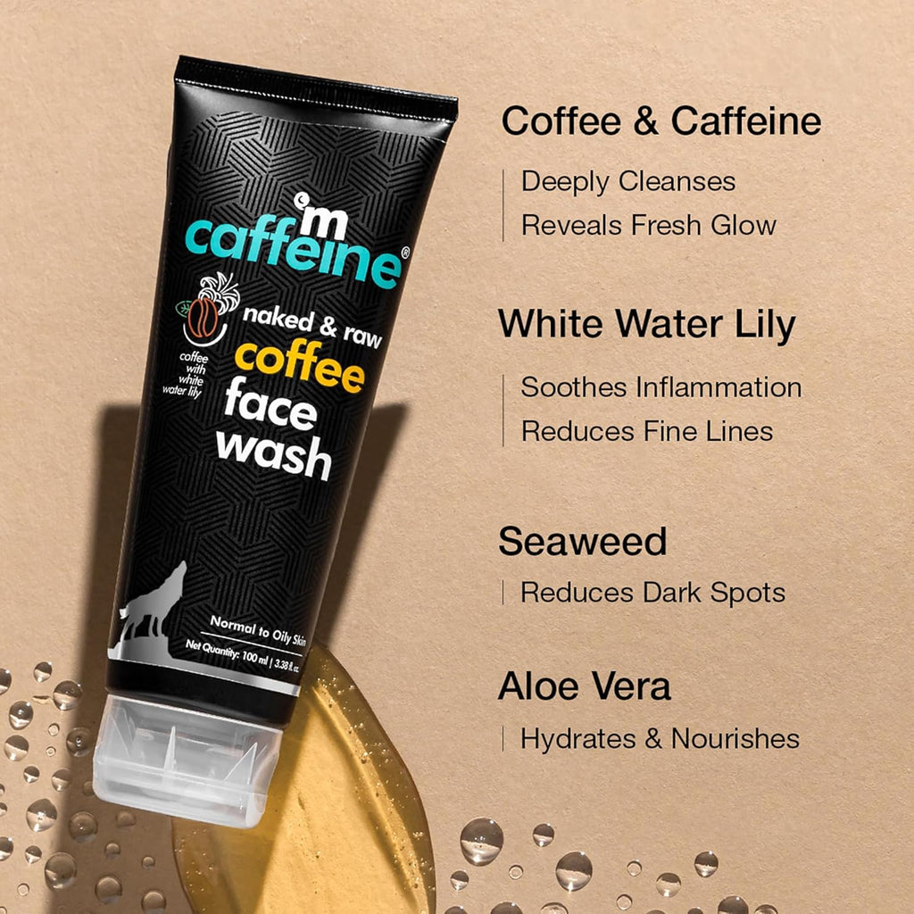mCaffeine Deep Cleansing Coffee Face Wash for Oil Control | De Tan Face Wash for Men & Women | Daily Use Anti Pollution Face Wash For Summers | 100ml