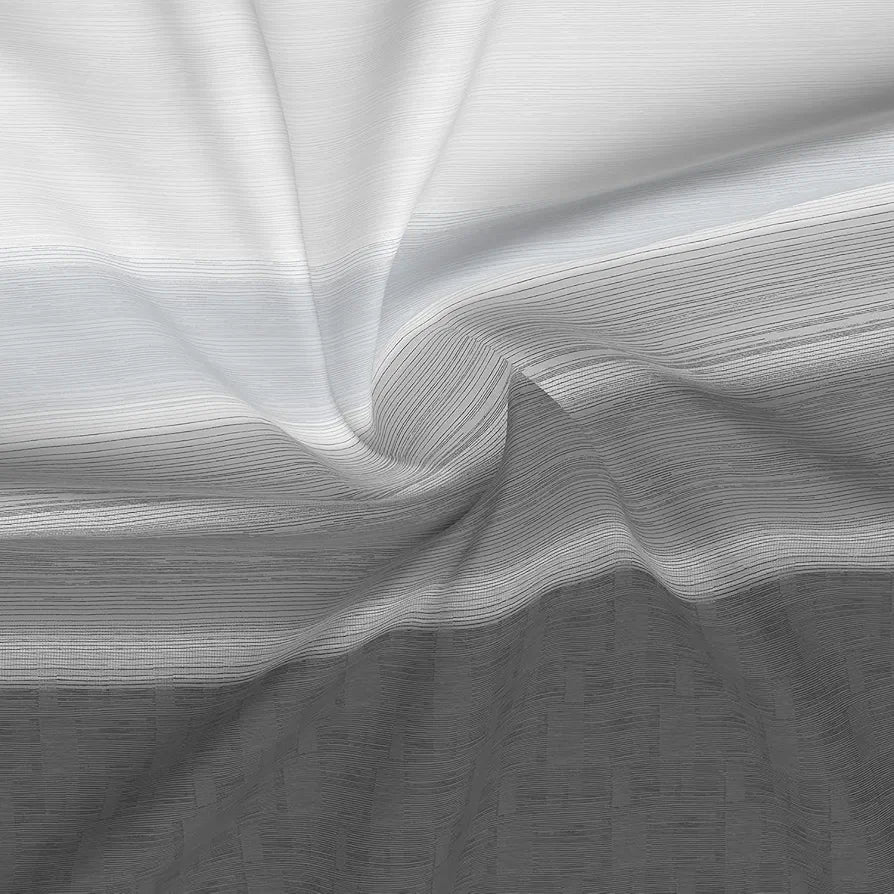 Layers Duracount Bedsheet Set for All Seasons Lightweight 225 CVC King Size Gray Stripped