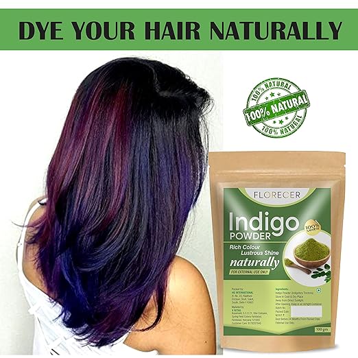 Florecer Organic Indigo Powder For Hair Black - 100 gms