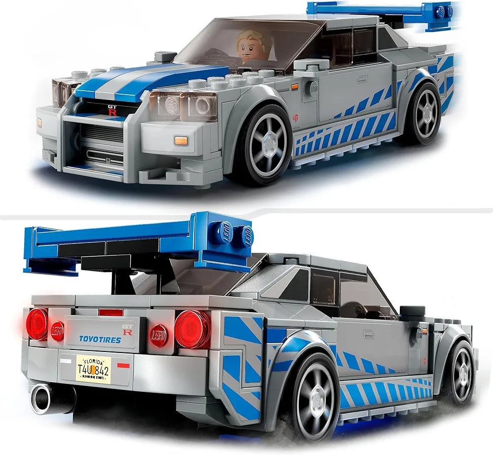 Lego Speed Champions 2 Fast 2 Furious Nissan Skyline GT-R  76917 Building Toy Set Race Car Model for Ages 9+