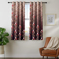 Nendle Polyester Floral Digitally Printed Window Curtains 5 Feet Long Set of 2 (Multicolor Brown, 5 Feet Long)