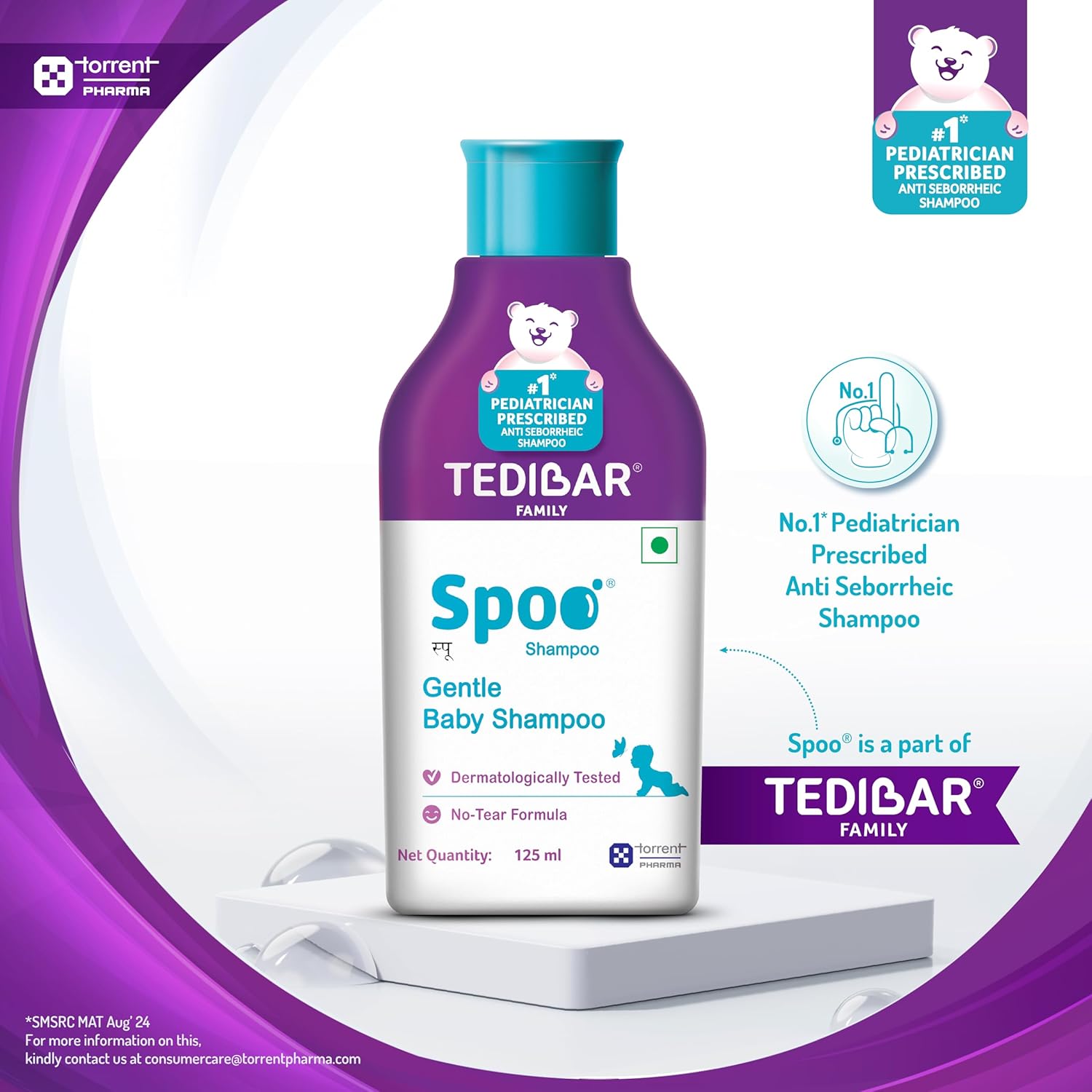 Tedibar Family Spoo No Tear Formula baby shampoo - 125 ml