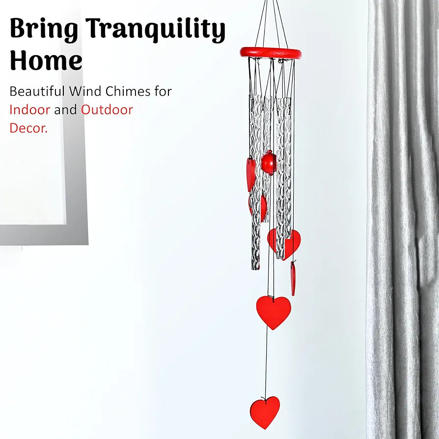 Zaicus Red Heart Wind Chime Wind Chime-017
