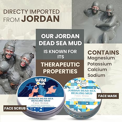 WildOak Jordan Dead Sea Healing Mud Face Mask - 100 gms