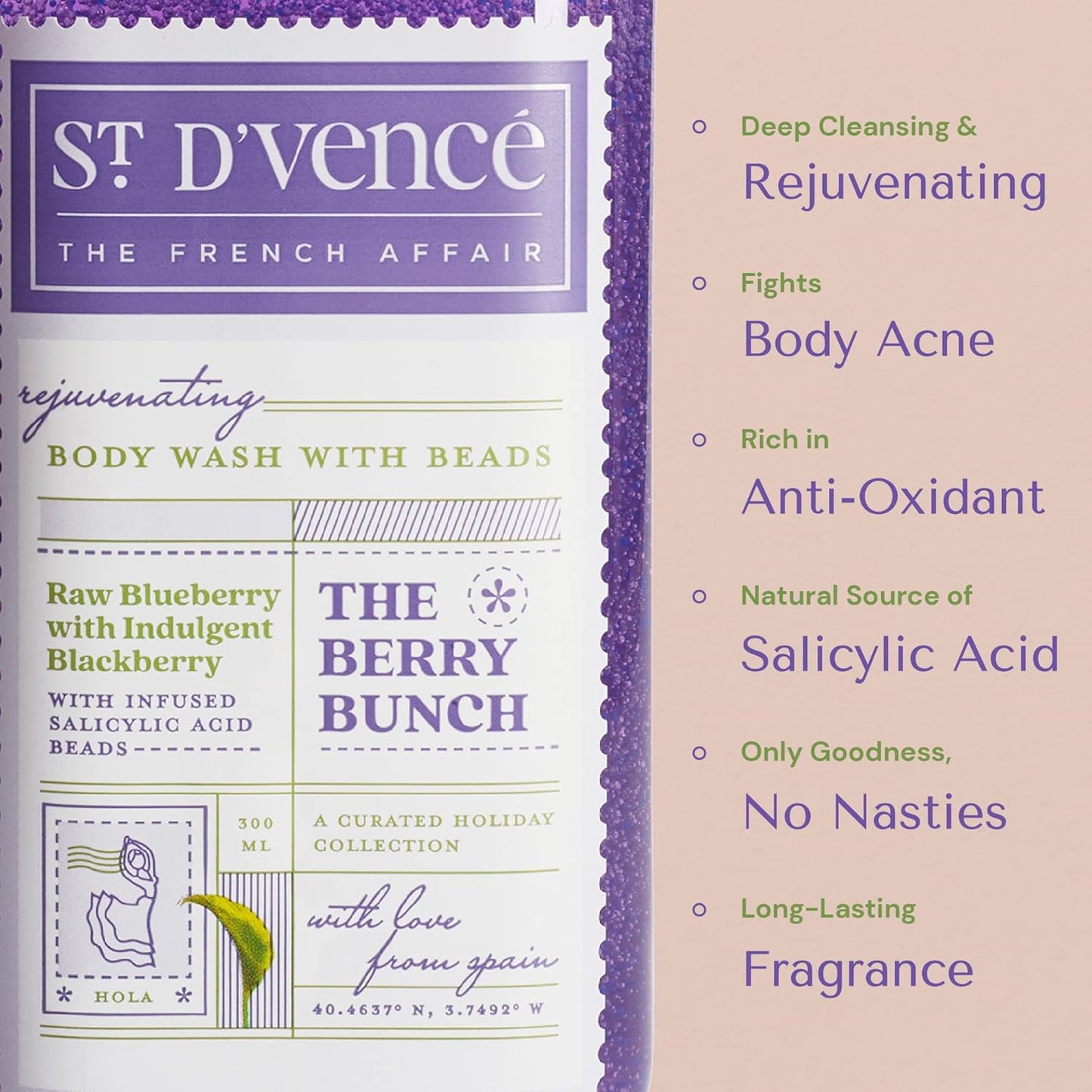 St.Dvence Berry Bunch Salicylic Acid Body Wash - 300 ml