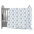 Divine Casa Floret 100% Cotton Single Kids Dohar 120 GSM Soft & Lightweight Throw Blanket Colour Blue Beige