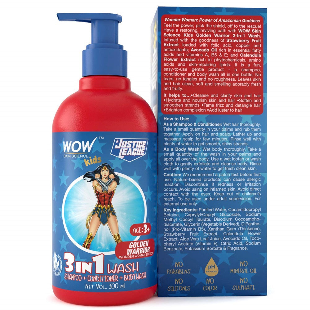 Wow Skin Science Kids 3 in 1 Wash - 300 ml