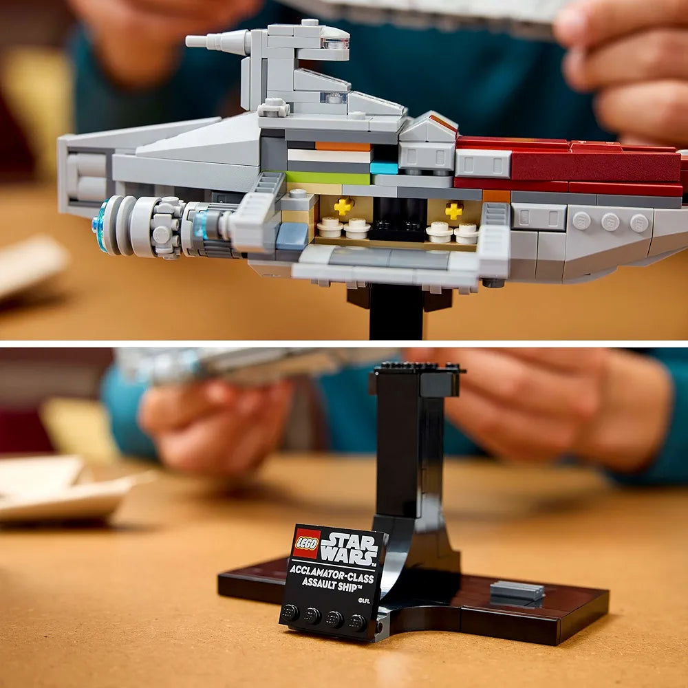 Lego Star Wars Acclamator-Class Assault Ship, Buildable Starship Model 75404 Building Blocks for 18+ Gift