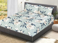 Fresh From Loom Elastic Fitted Floral Bed Sheets Cotton Fitted Bedsheet King Size Bed With Two Pillow Cover 144 TC