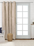 Saral Home Pacman Chenille Blackout Door Curtains 1pc Beige