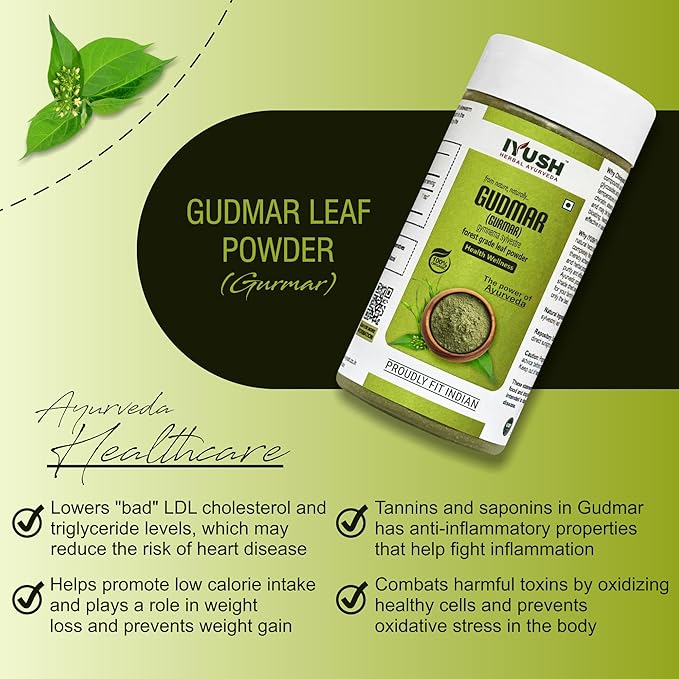 Iyush Herbal Ayurveda Gudmar Gurmar Powder - 100 gms