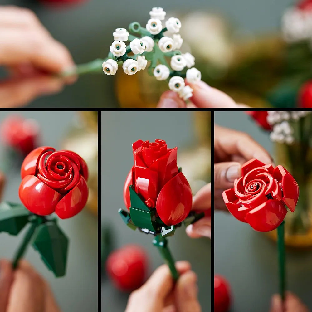 Lego Botanicals Bouquet Fantasy Building Set of Roses Home Decor Flower Gift for Adults 10328, 822 Pcs