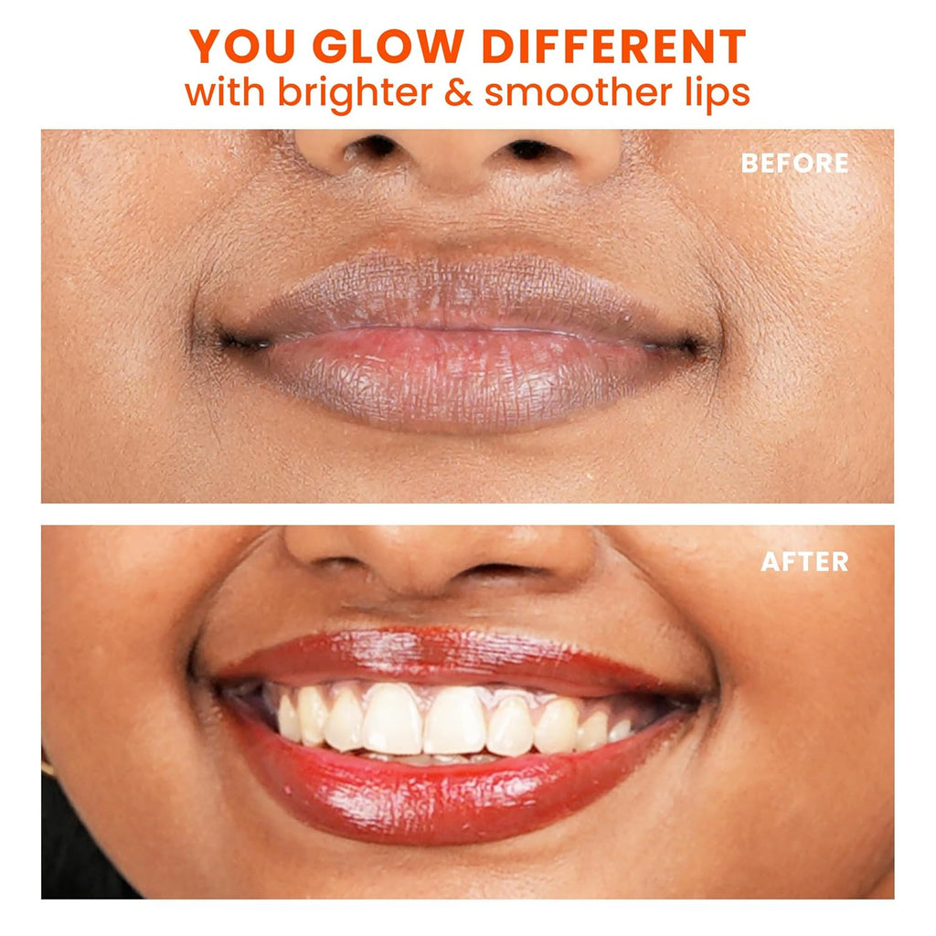 Foxtale SPF 30 Brightening Lip Balm for Dark Lips with Peptides & Vitamin C | Brightens Pigmented Lips | Hydrates Lip | SPF Lip Balm - Ruby Glaze 12gm