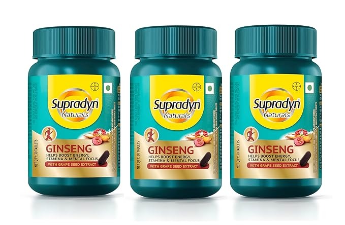 Supradyn Naturals Ginseng Multivitamin for Men - 30 Tabs (Pack of 3)