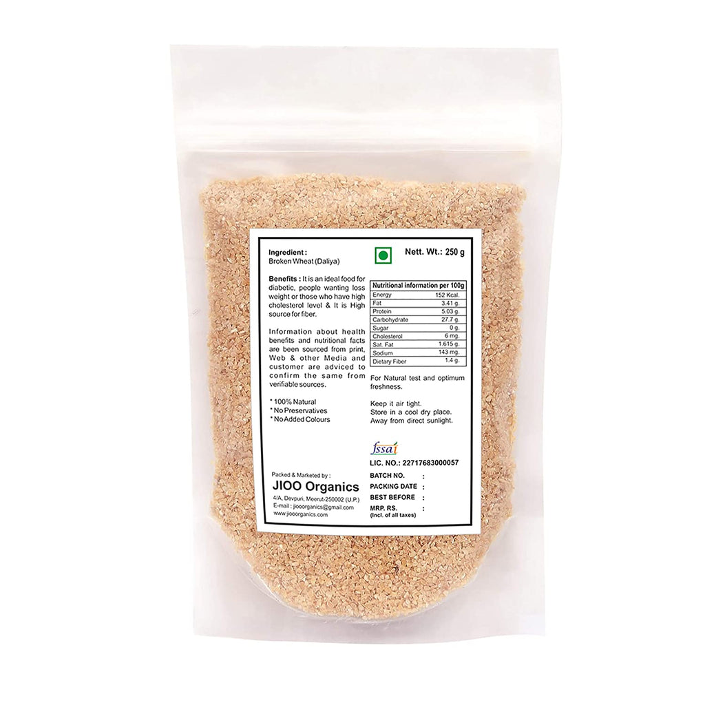 Jioo Organics Broken Wheat or Dalia - 250 gms
