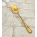 IndianArtVilla Brass Bedding Spoon Serveware Tableware Length 7 Inch, Gold