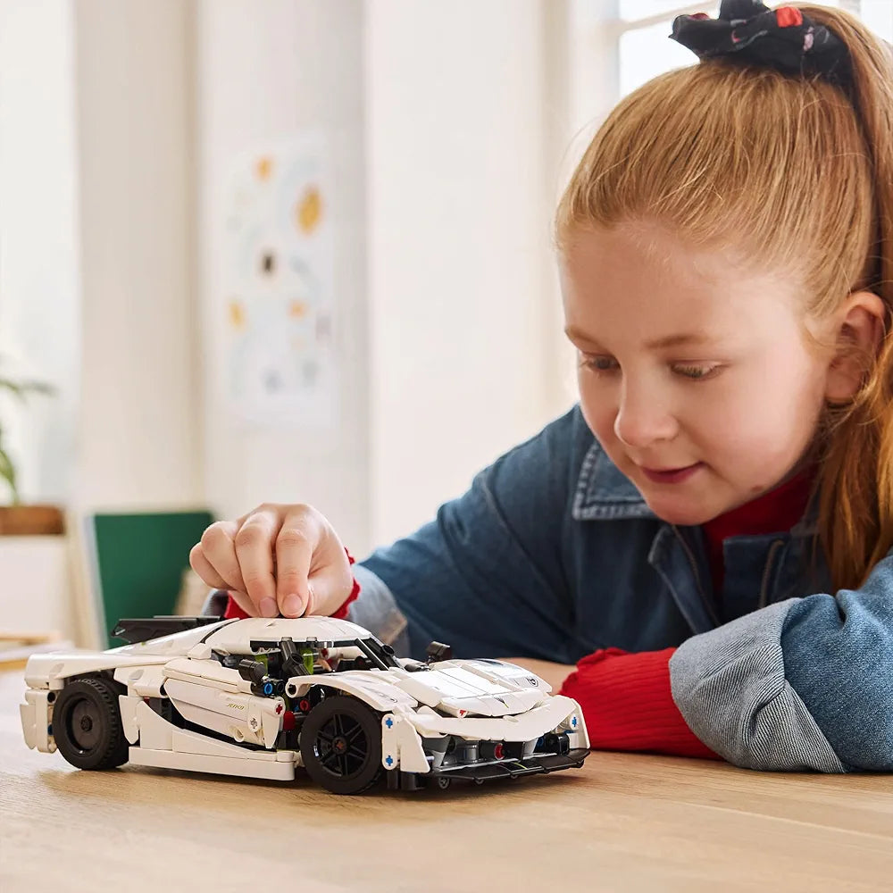 Lego Technic Koenigsegg Jesko Absolut White Hypercar 42184 Building Blocks for 18+ Gift