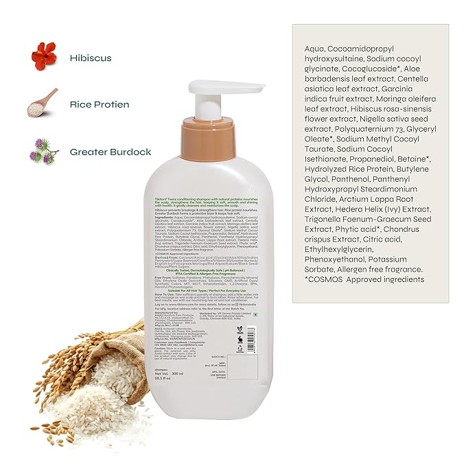 Tikitoro Teens Conditioning Shampoo Vegan with Hibiscus Rice Protein - 300 ml