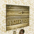 Ecraftindia Abstract Theme Wooden Key Holder With 6 Hooks