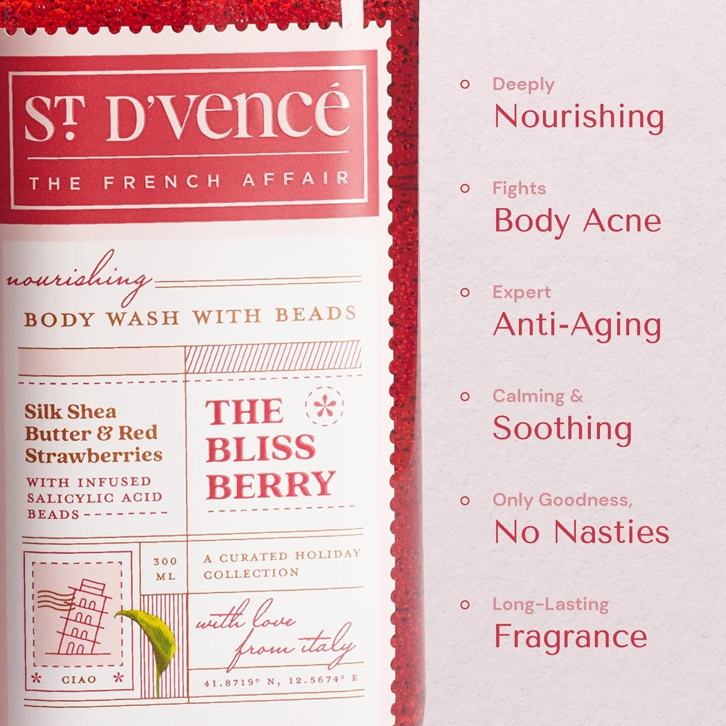 St.Dvence Bliss Berry Salicylic Acid Body Wash - 300 ml